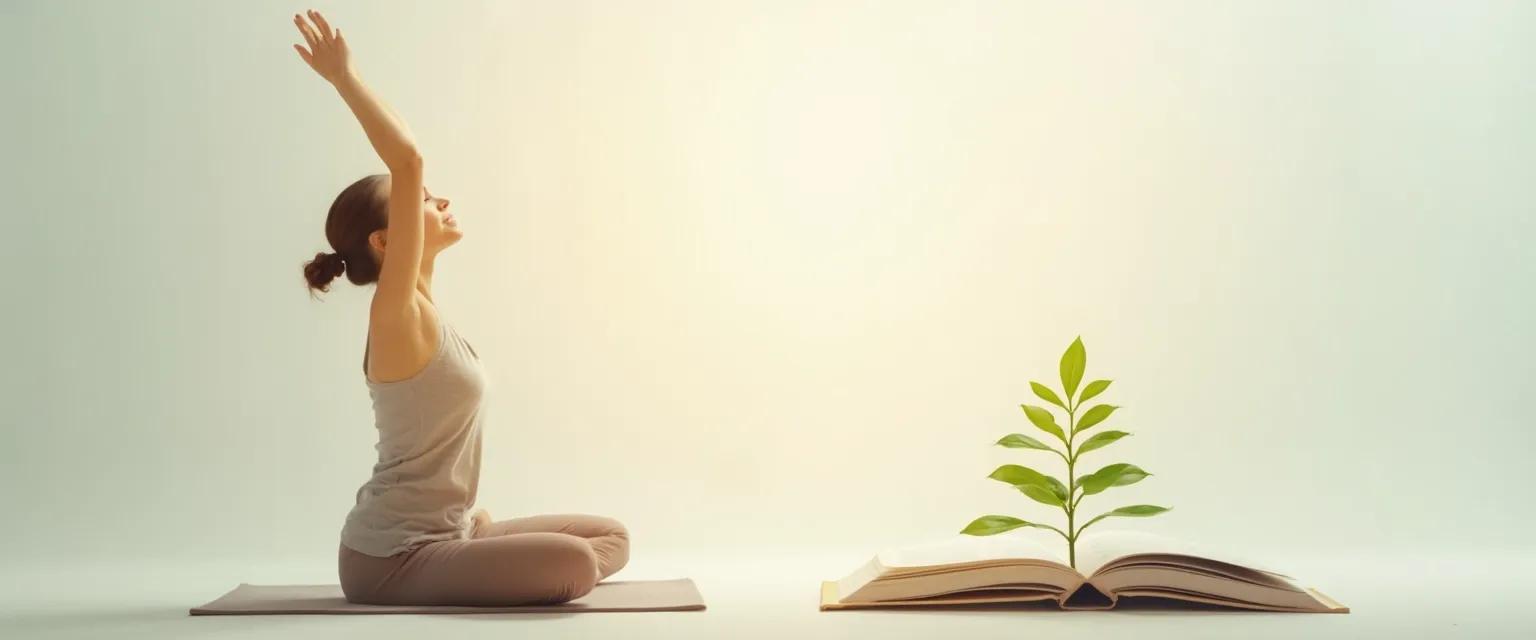 Person practicing physical habits for reconditioning the body to a new mind