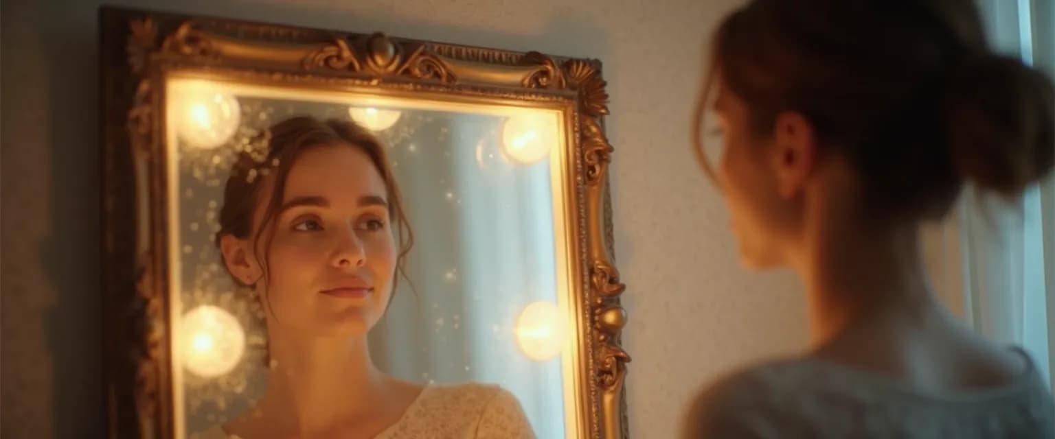 Person reflecting thoughtfully in mirror - article on self-awareness techniques