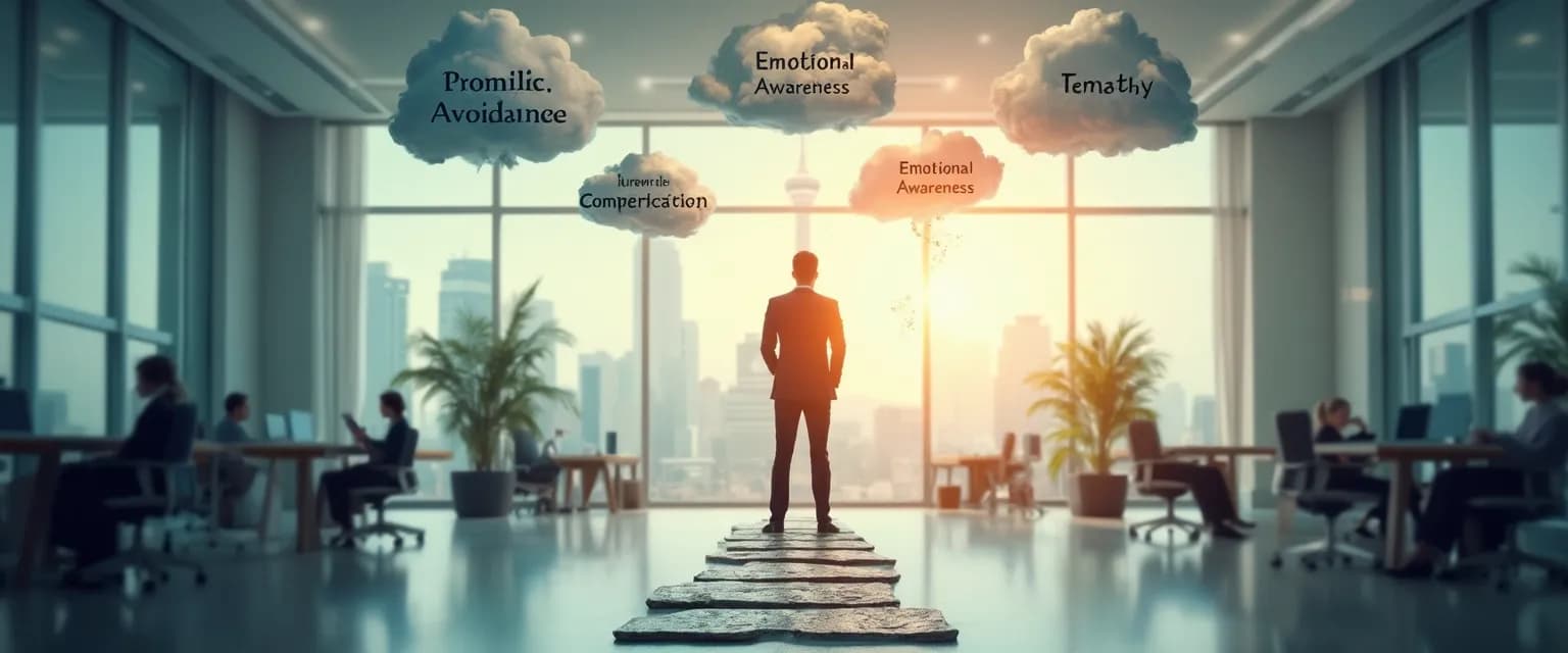 Professional overcoming workplace challenges to improve your EQ and emotional intelligence