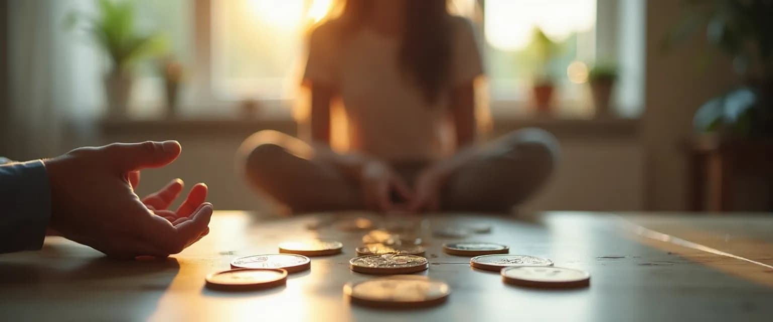 Person confidently celebrating achievement while managing anxiety during personal accomplishment