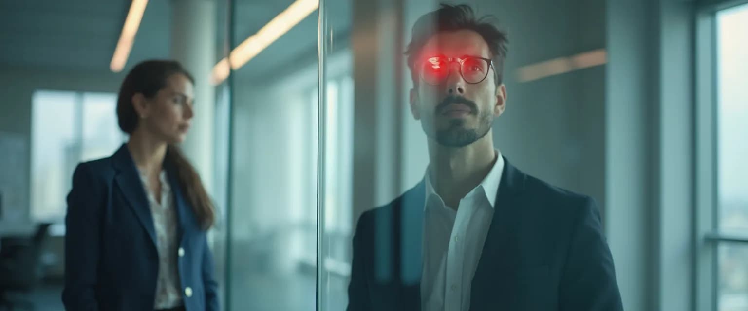 Business team providing feedback signals to improve awareness as a leader