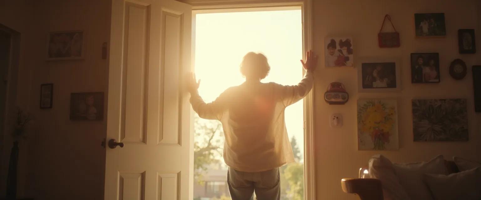 Woman smiling confidently during empty nest transition while pursuing new interests