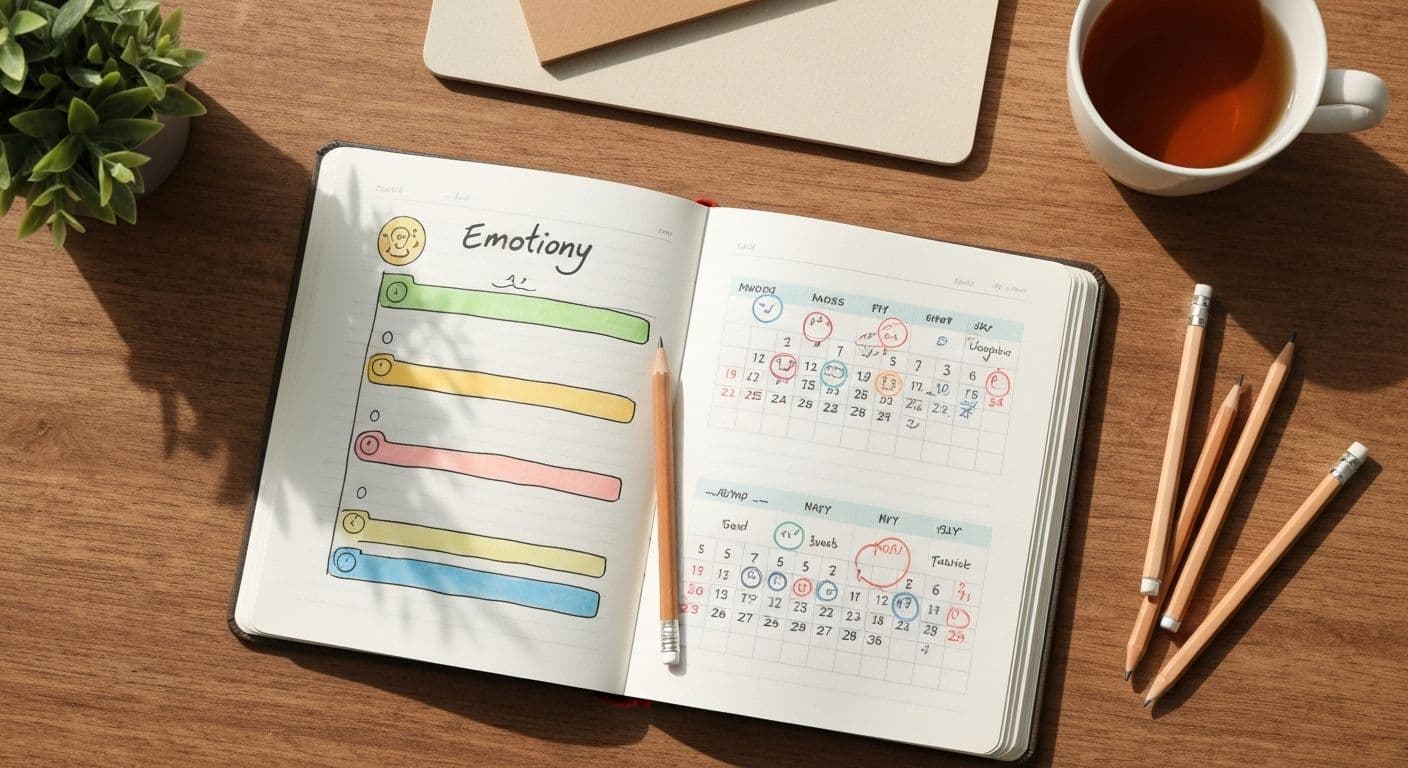 15 days of self awareness examples showing daily emotional pattern tracking exercises
