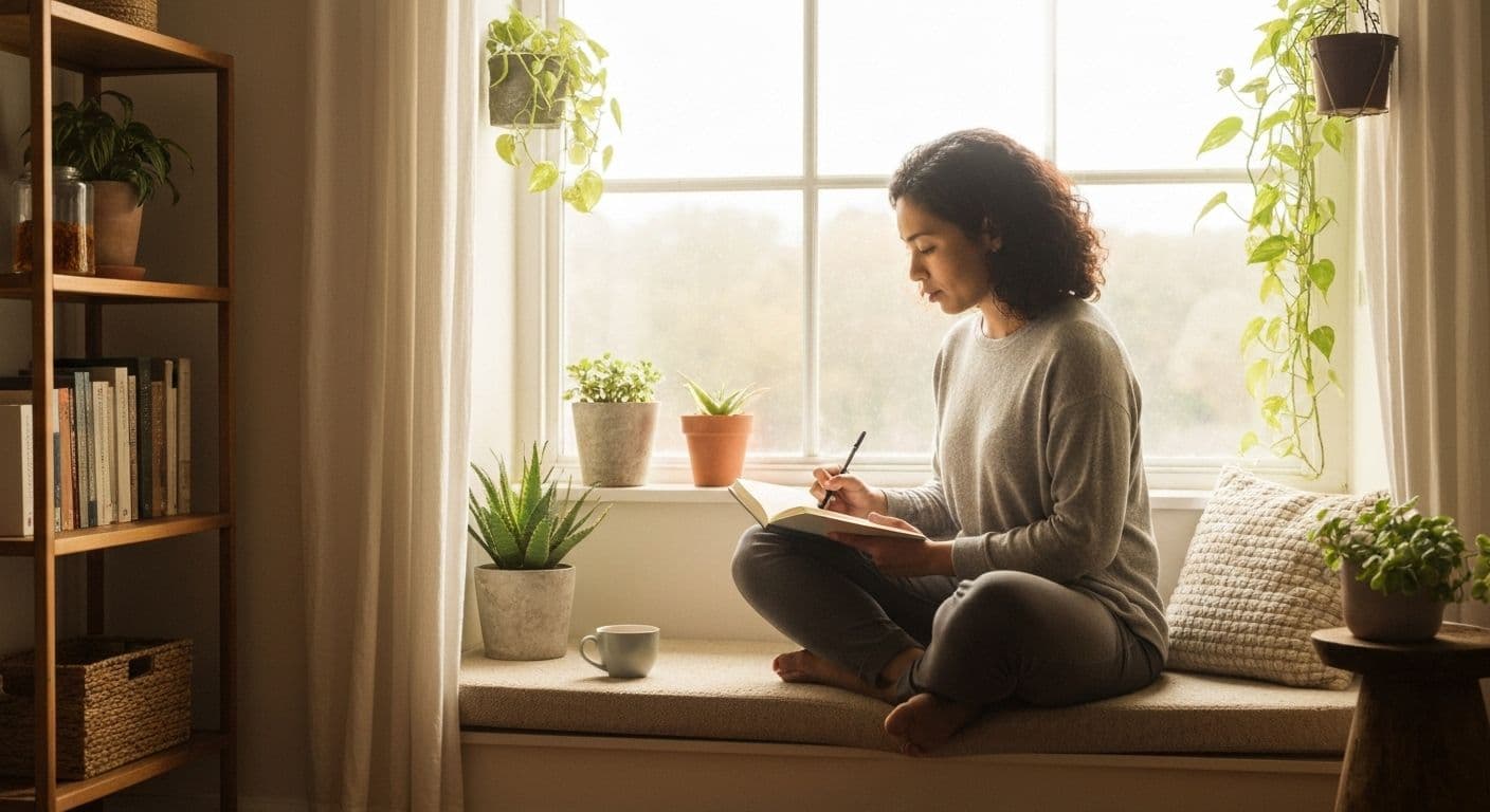 Person practicing flexible self-love during Self Love Awareness Month in everyday setting