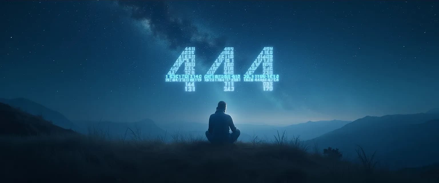 Person noticing 444 after a breakup on their phone as a sign of healing and support