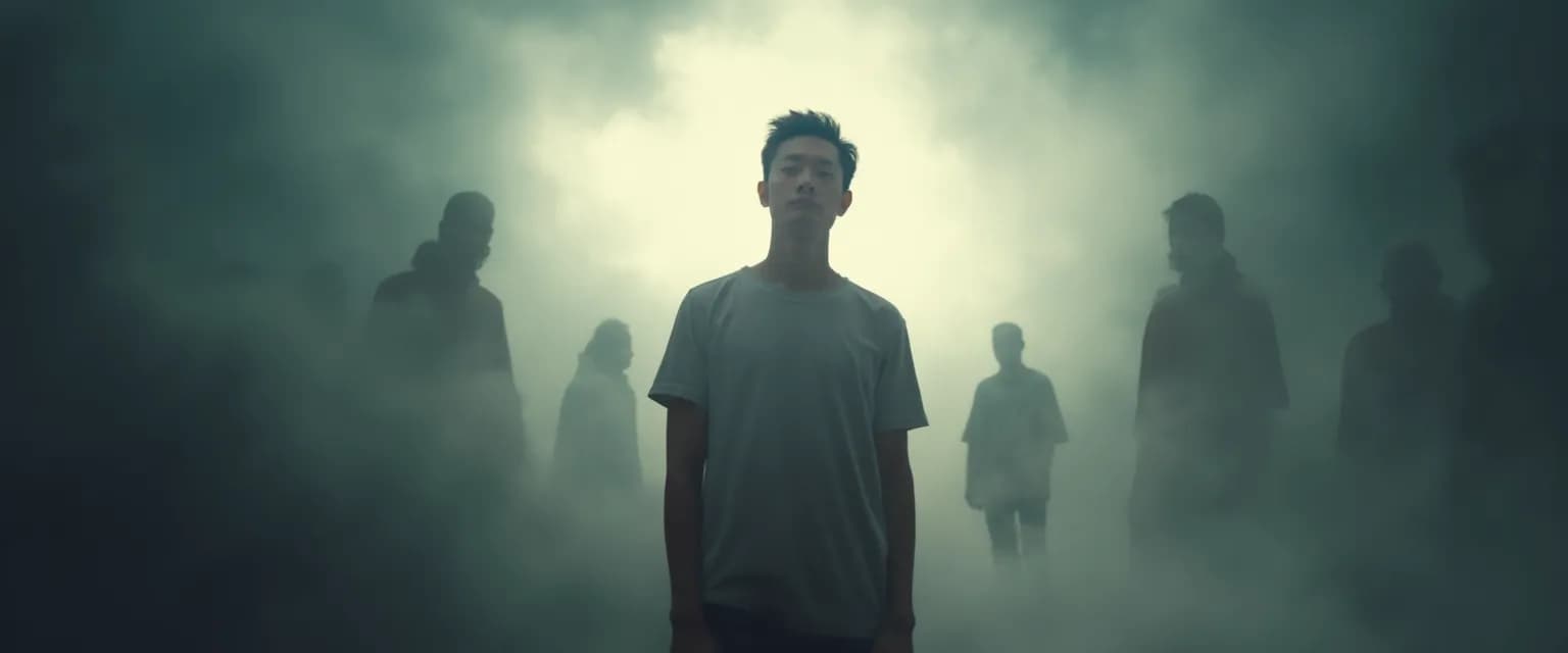 Person breaking free from extreme self-awareness anxiety with grounding techniques