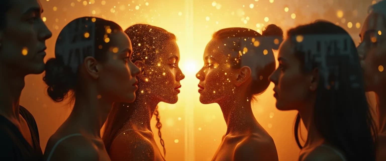 Person recognizing themselves in others through awareness of the self in the other