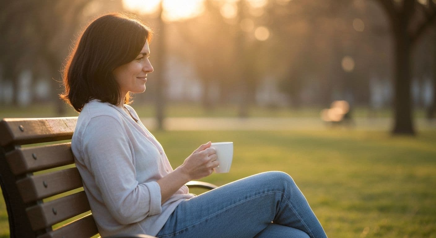 Person creating a peaceful morning routine as things to do to get over a breakup