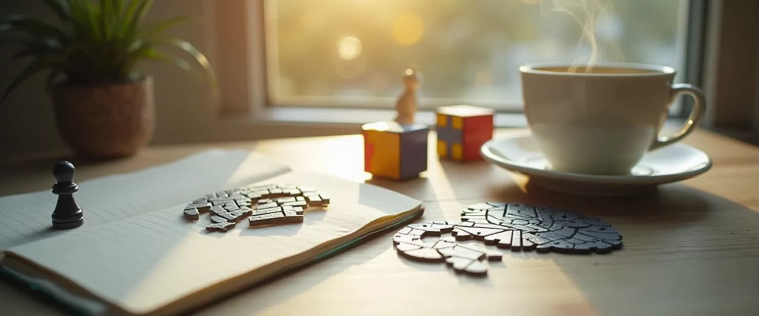 Person performing daily exercises to sharpen their intellectual mind