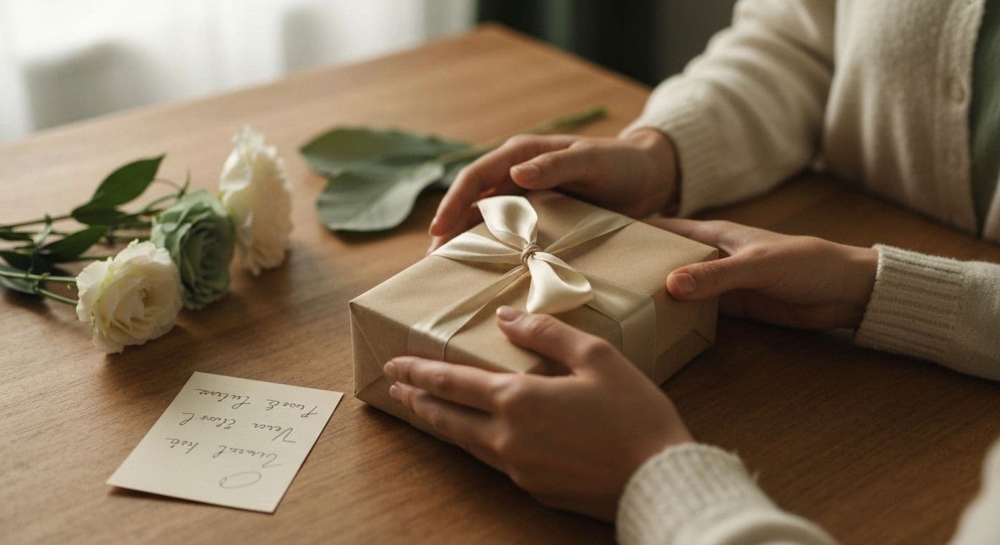 Thoughtful gift basket showing what to send a grieving friend with comfort items and supportive note