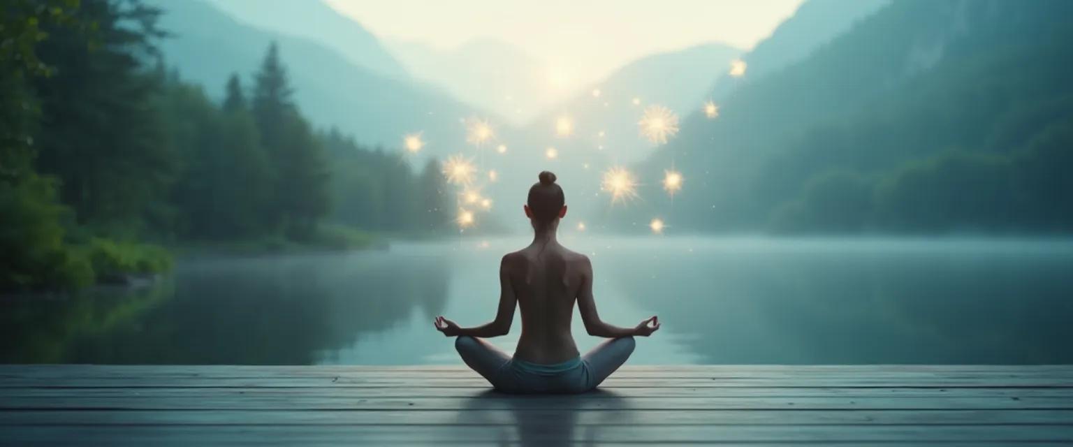 Person practicing the Tasha self-awareness method with calm, focused expression