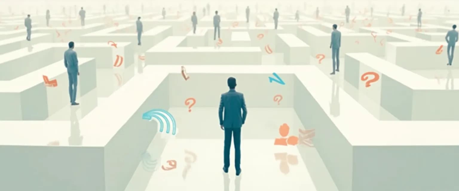 Person trapped in the curse of self-awareness overthinking their actions and decisions