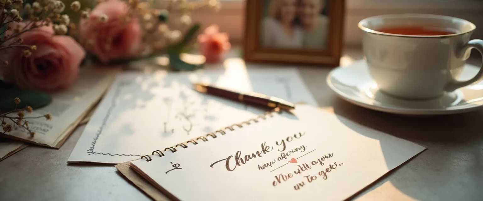 Personalized sympathy card messages thank you notes with heartfelt handwritten message