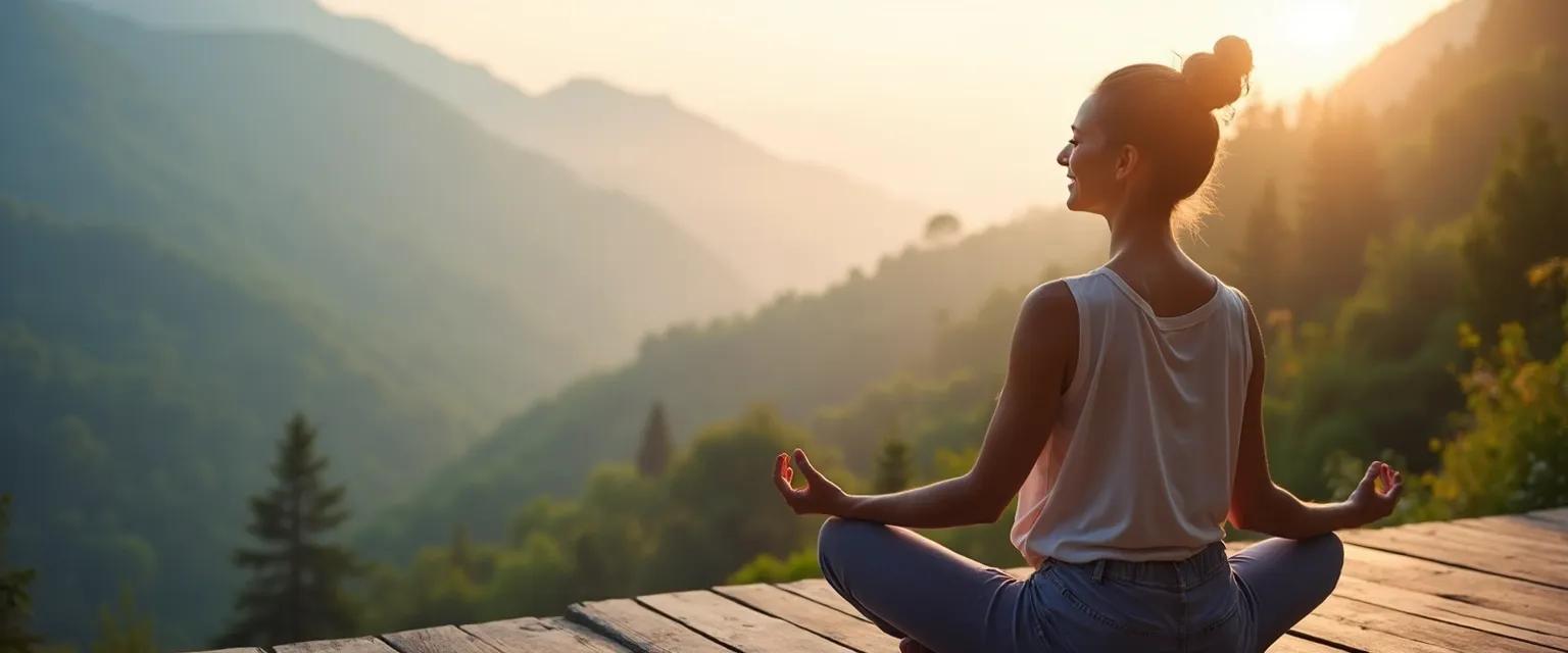 Professional experiencing transformative benefits at weekend mindfulness retreat