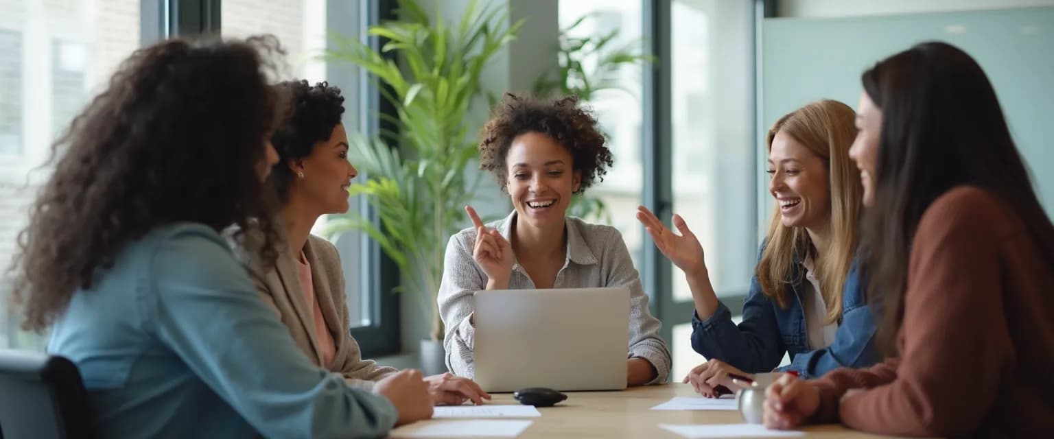 Team members from diverse backgrounds improving emotional intelligence through collaborative exercises