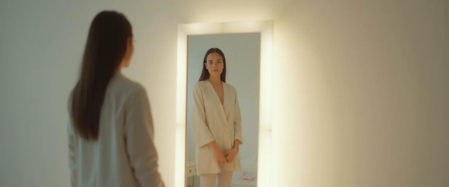 Person practicing self and self awareness techniques without journaling