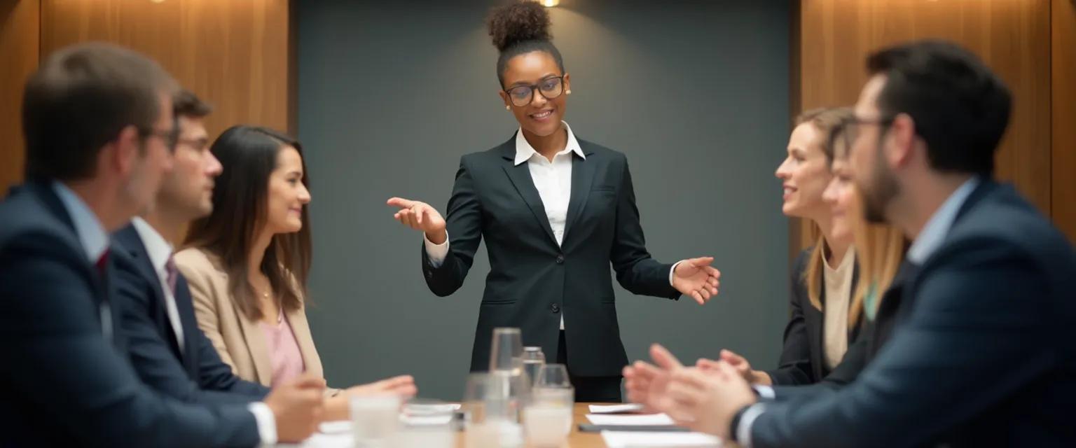 Professional demonstrating confident body language techniques for improved interpersonal dynamics