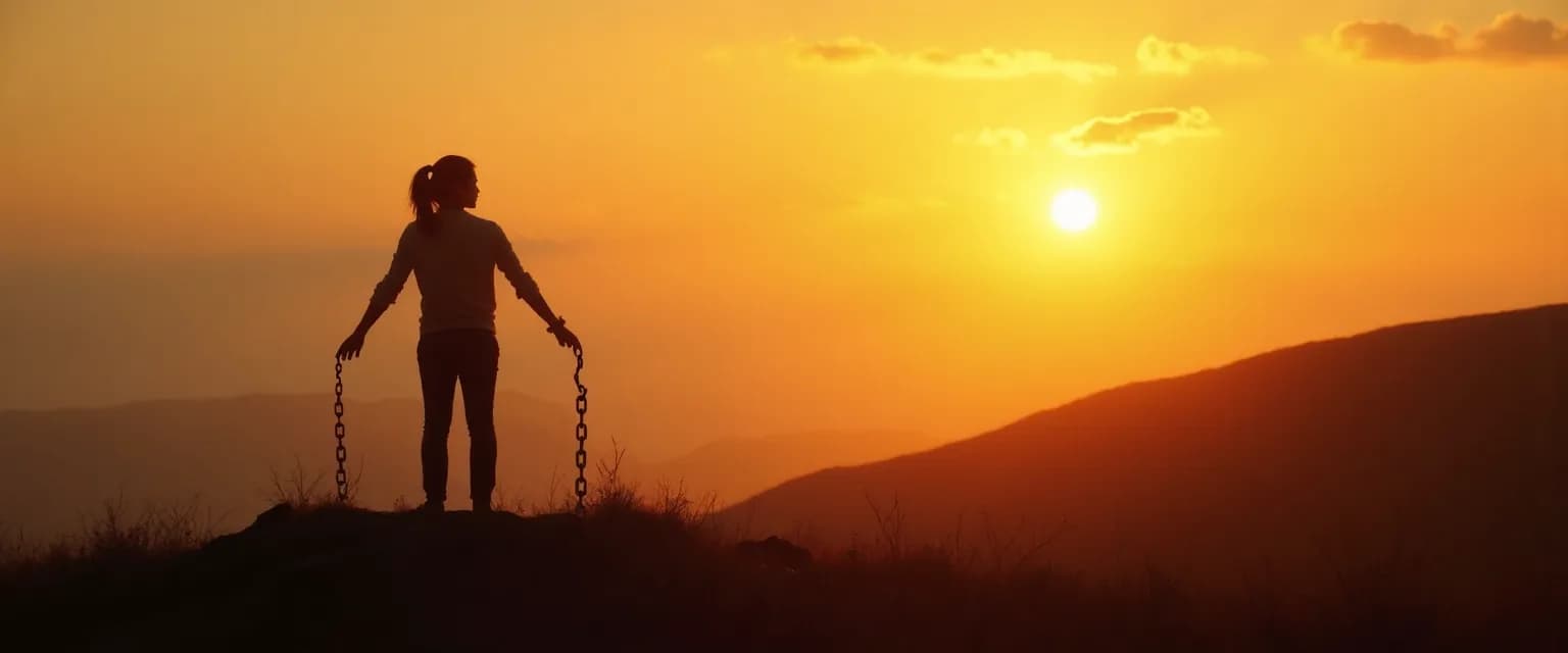 Person practicing alternative therapy after a breakup through mindfulness and community support