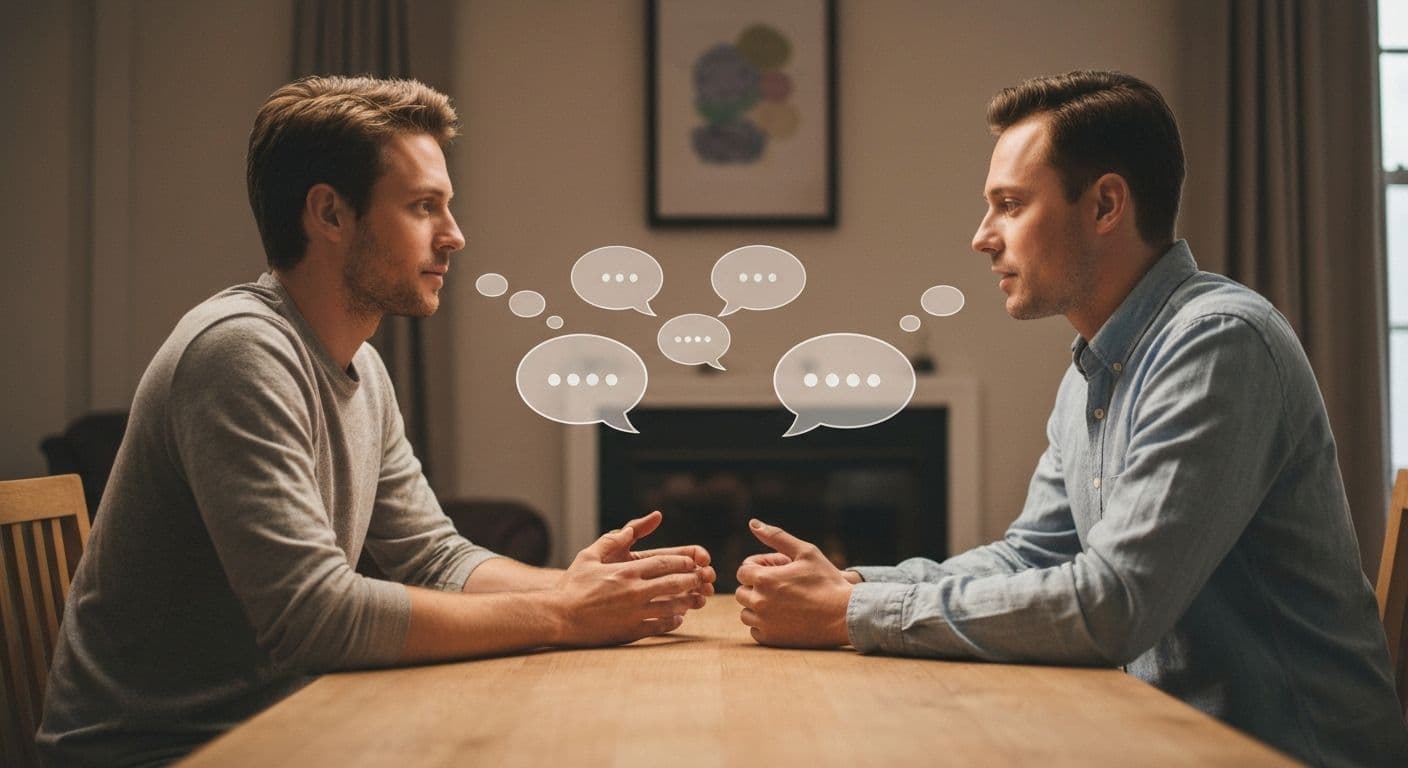 Couple having clear conversation demonstrating self awareness in a relationship
