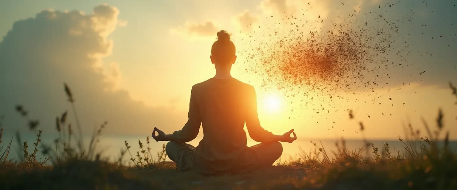 Person practicing mindful self awareness and identity development with a compassionate expression