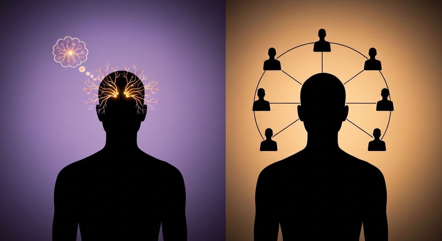 Person reflecting on mental patterns showing how habit of mind shapes relationship connections