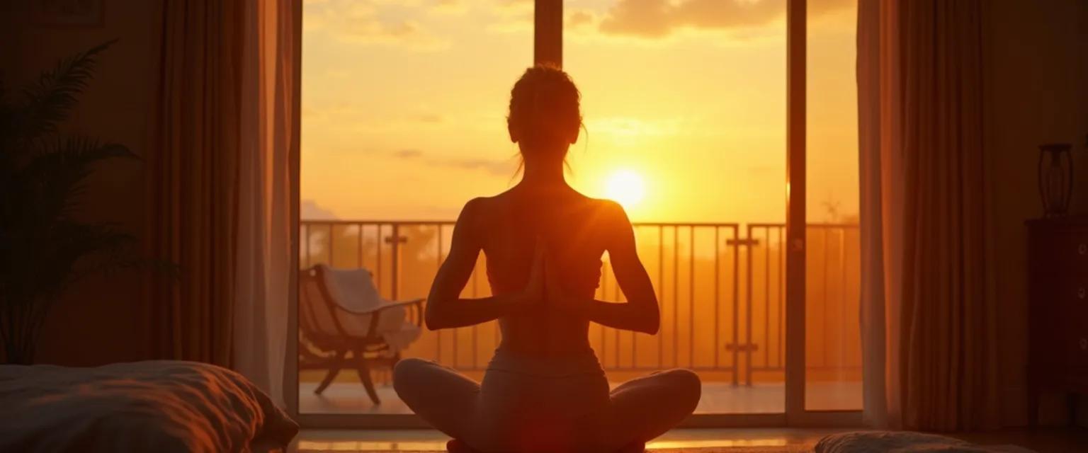 Person performing a 10-minute morning routine to build confidence through consistent routines