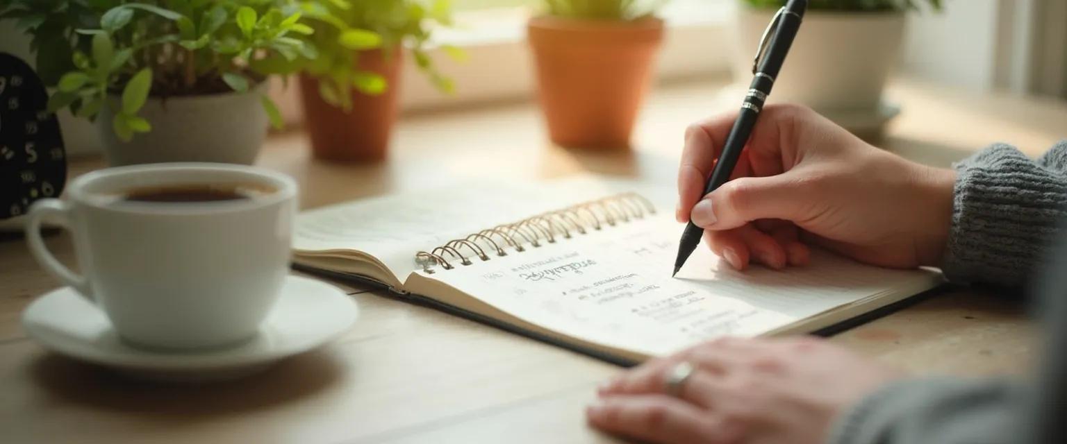 Person practicing daily habit of mind exercises for growth mindset development