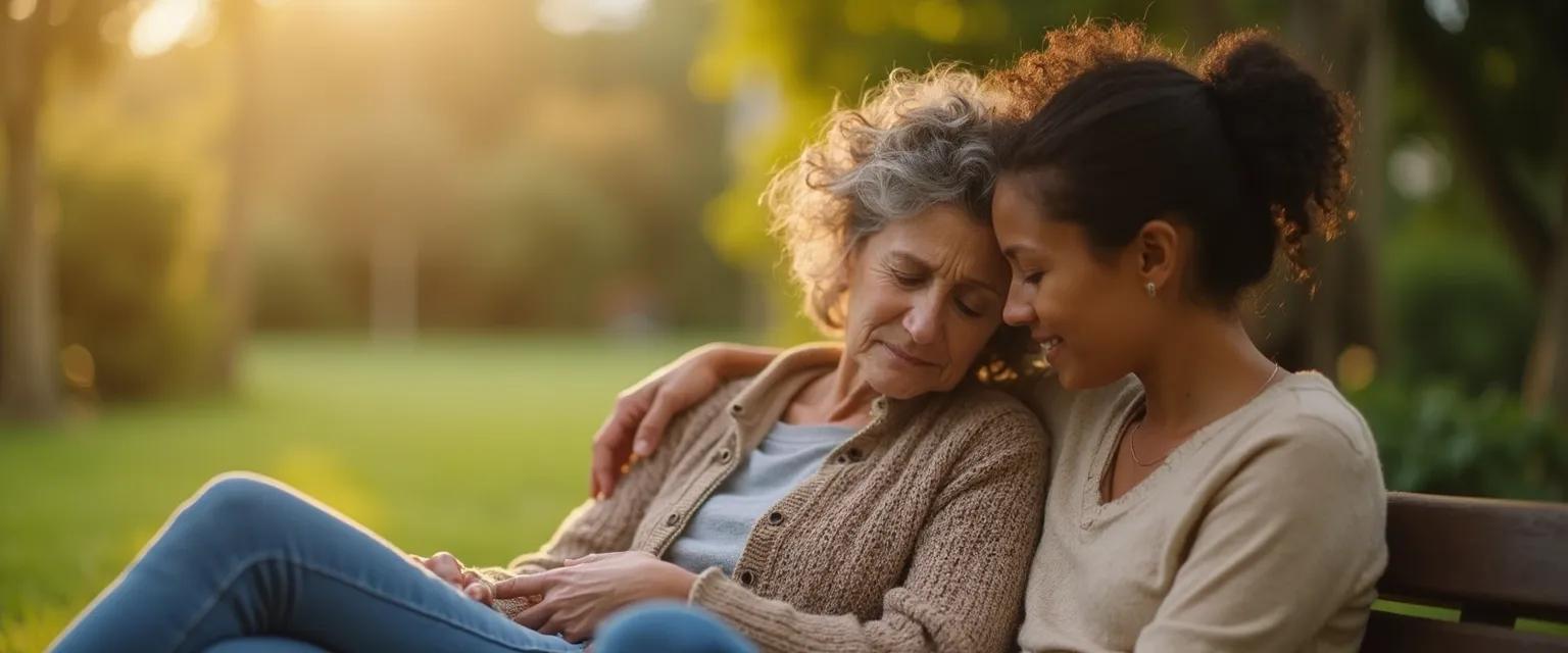 Supportive friend knowing what to say when a friend loses a parent during different grief stages