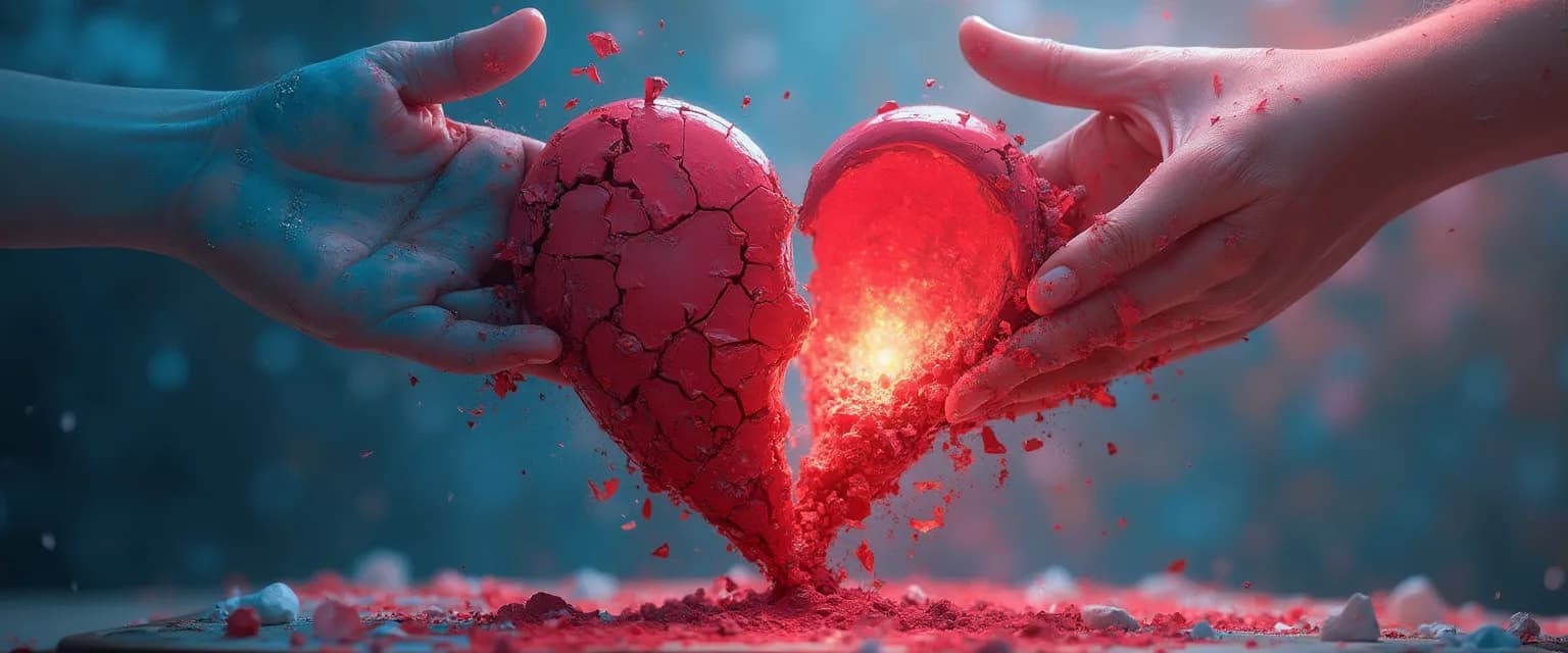 Person channeling emotions after a heartbreak through creative expression