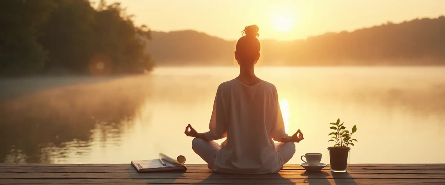 Person practicing daily rituals for present moment awareness