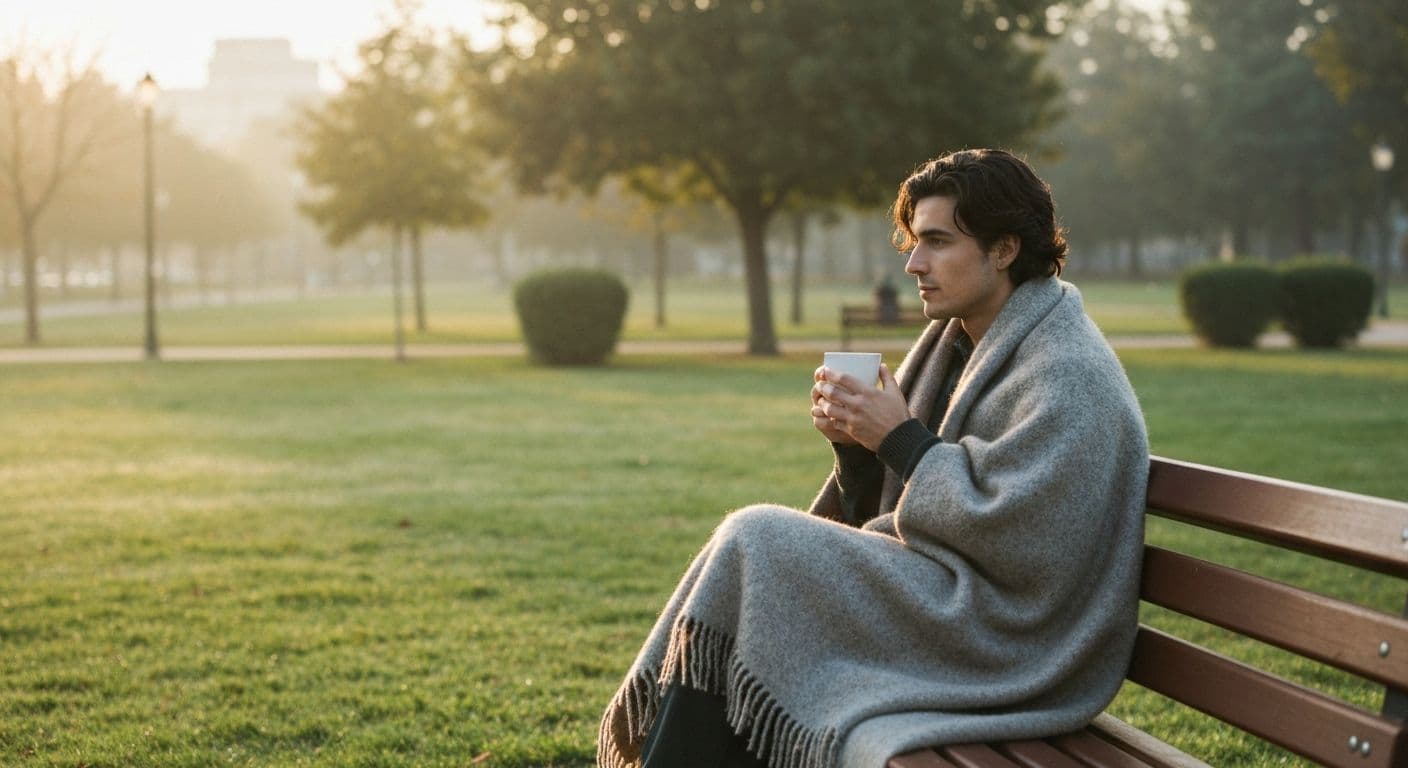 Person using self-regulation techniques while going through a heartbreak, showing emotional recovery and personal growth