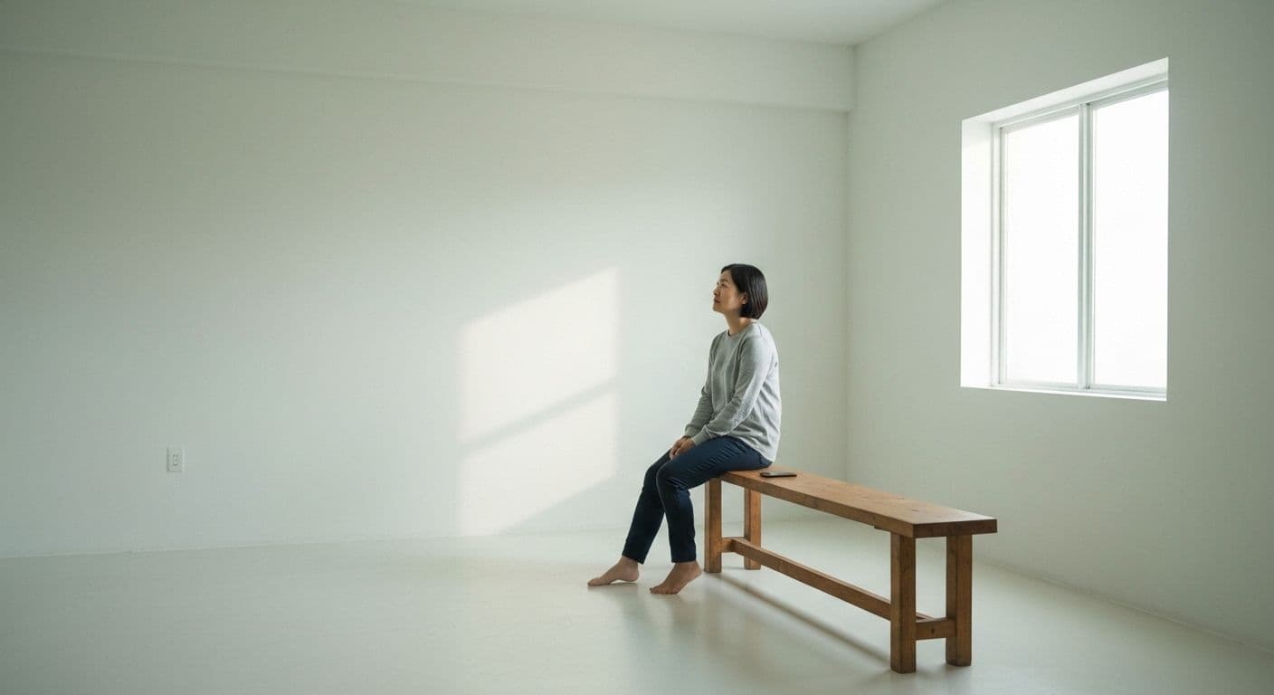 Person peacefully staring out window demonstrating how the modern mind benefits from boredom and empty moments
