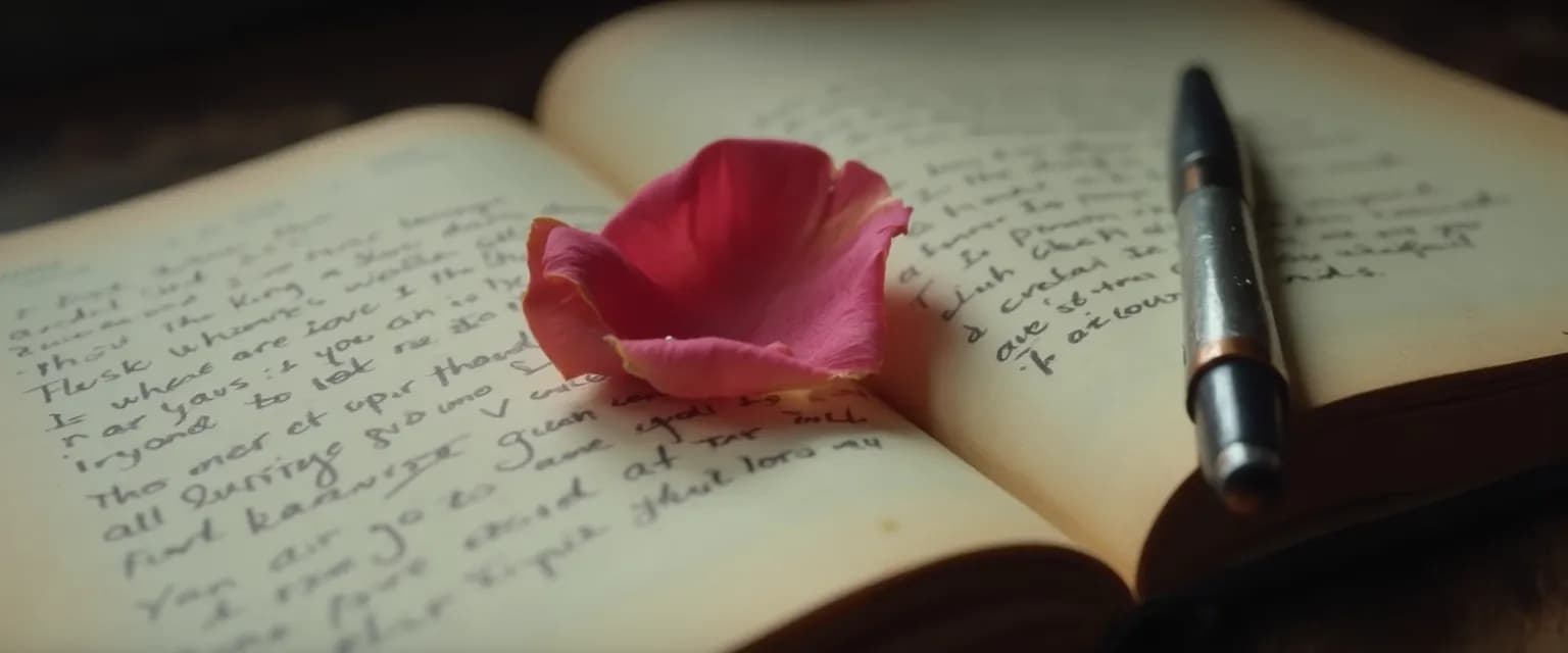 Person writing in journal during their first heartbreak experience