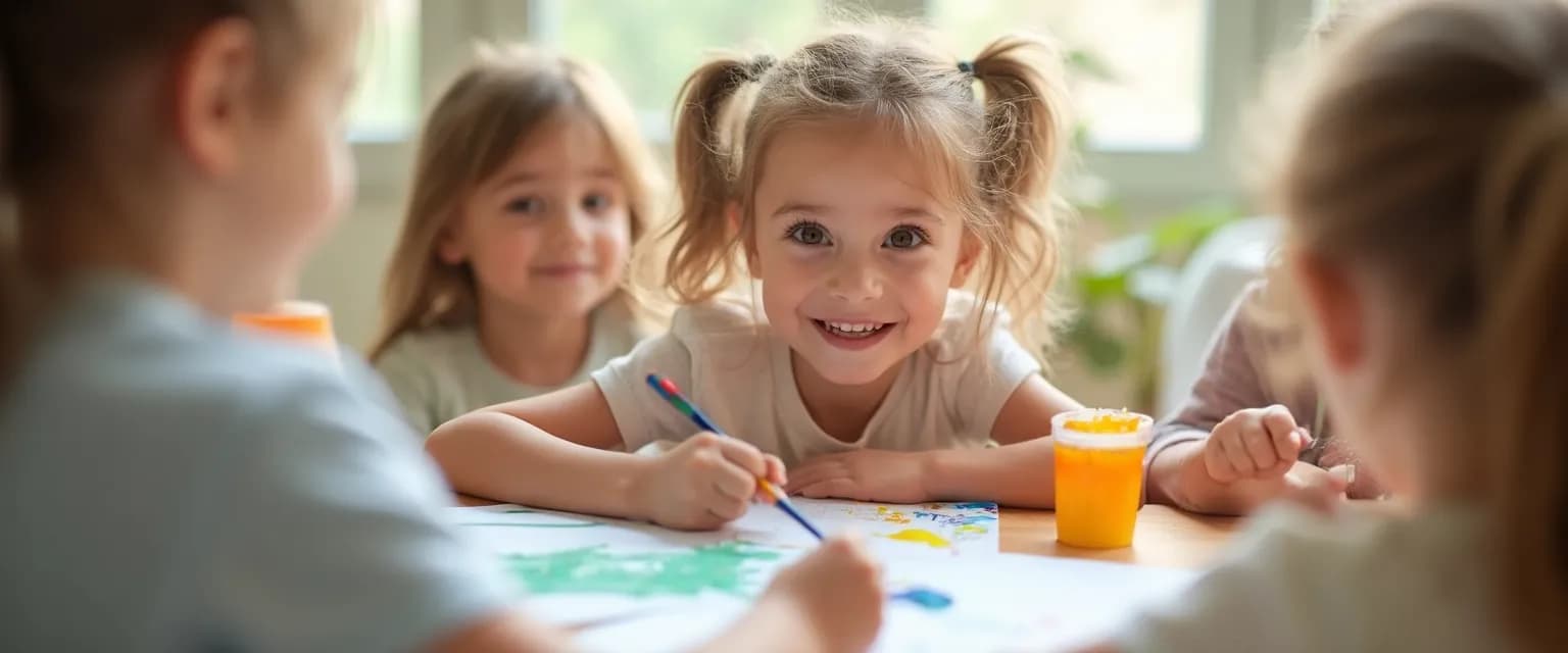 Children engaged in playful self-awareness social emotional learning activities