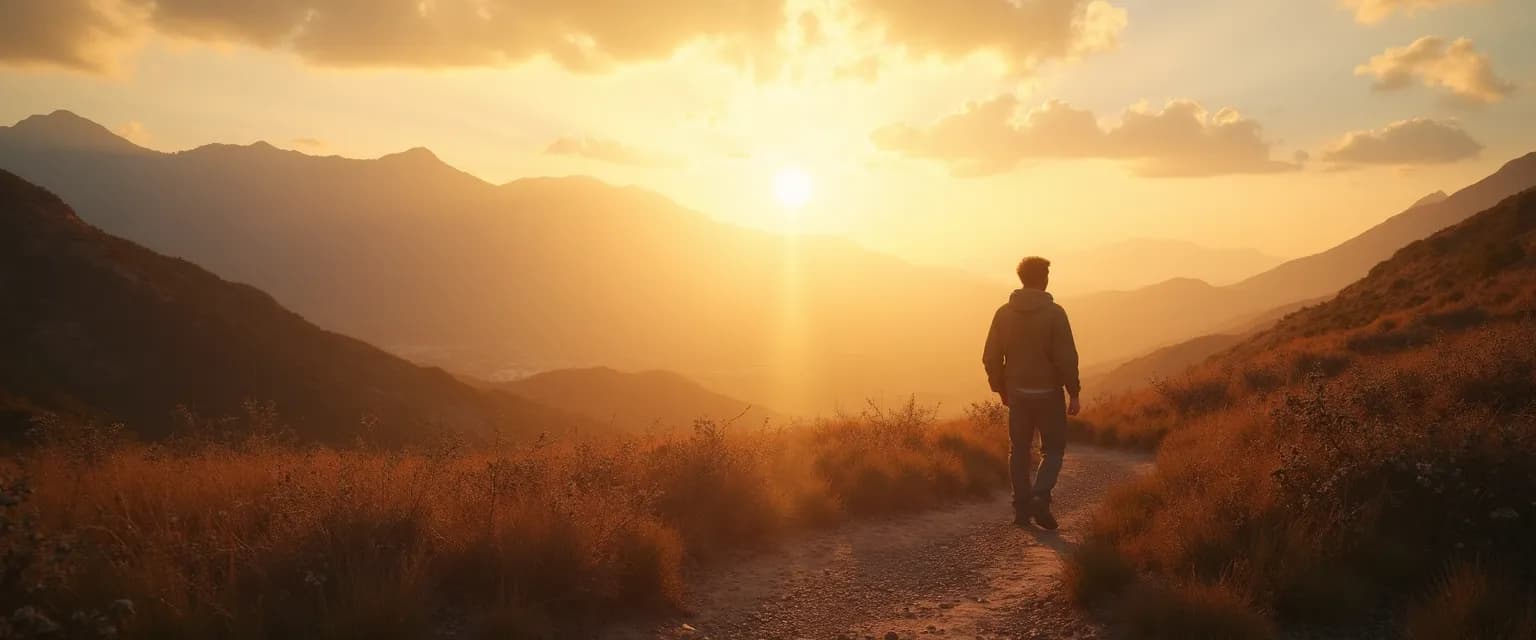 Person contemplating whether the purpose of our lives is to be happy or something deeper