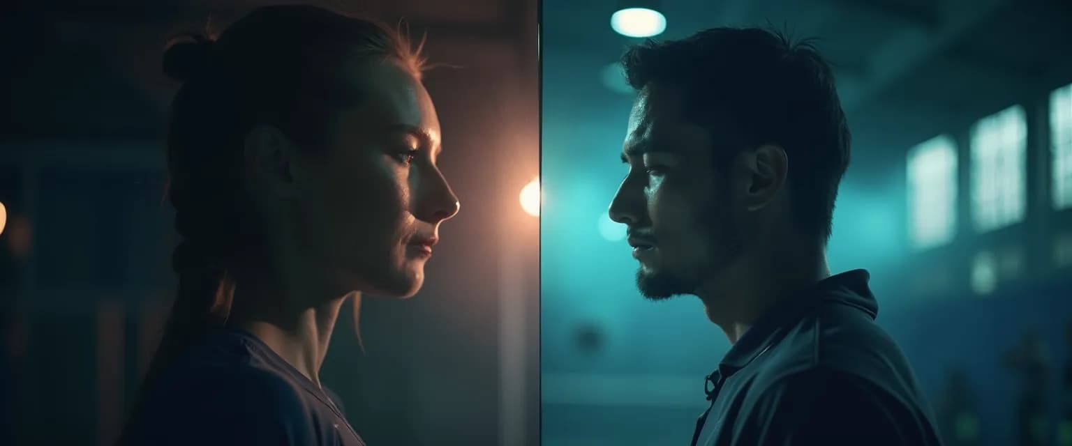 Athlete using mental rehearsal and physical practice to build confidence during athletic challenges