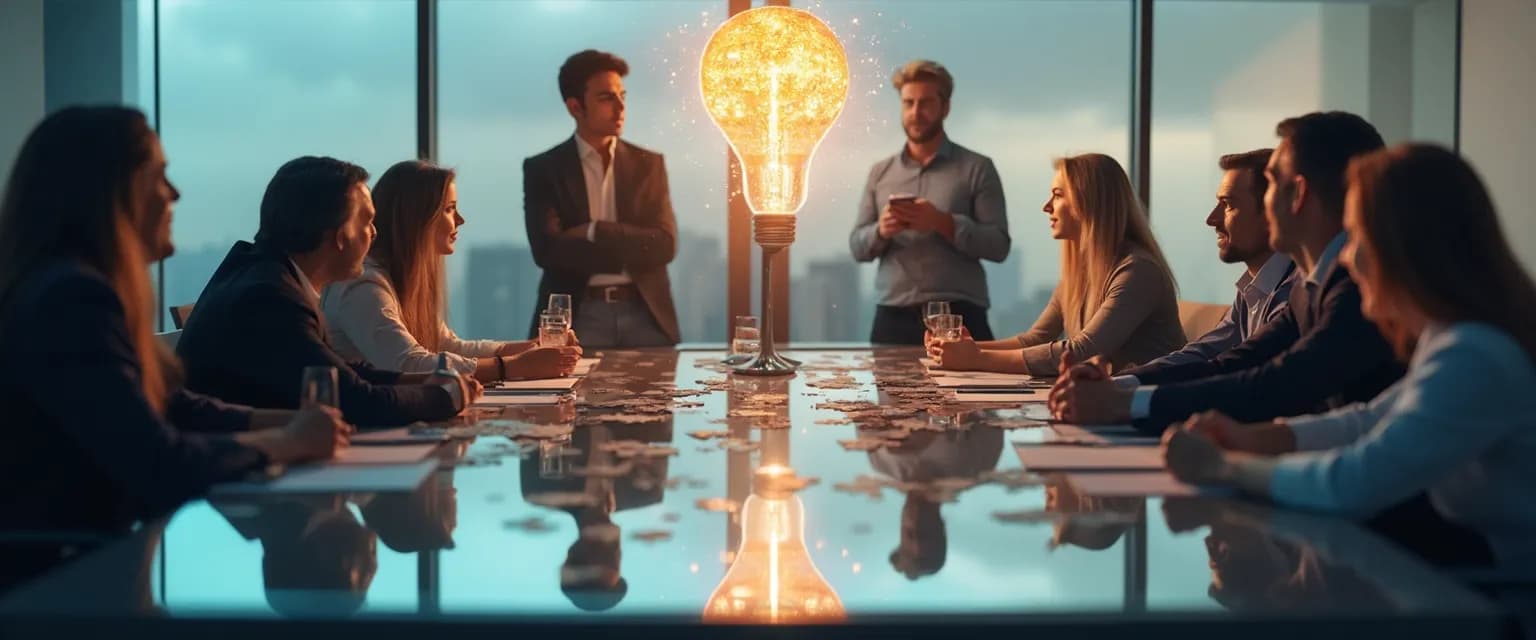 Team meeting demonstrating good self-awareness for improved team dynamics