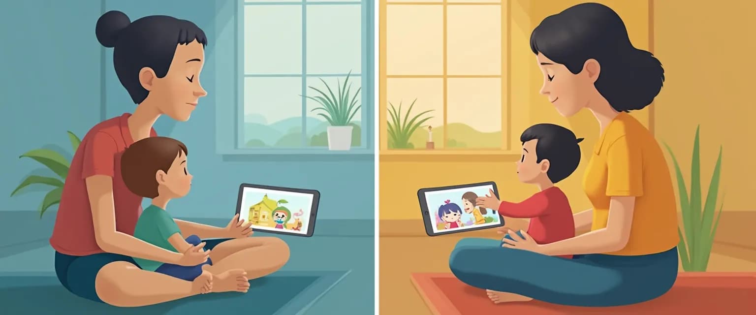 Mind Yeti and Headspace meditation apps comparison for families with children