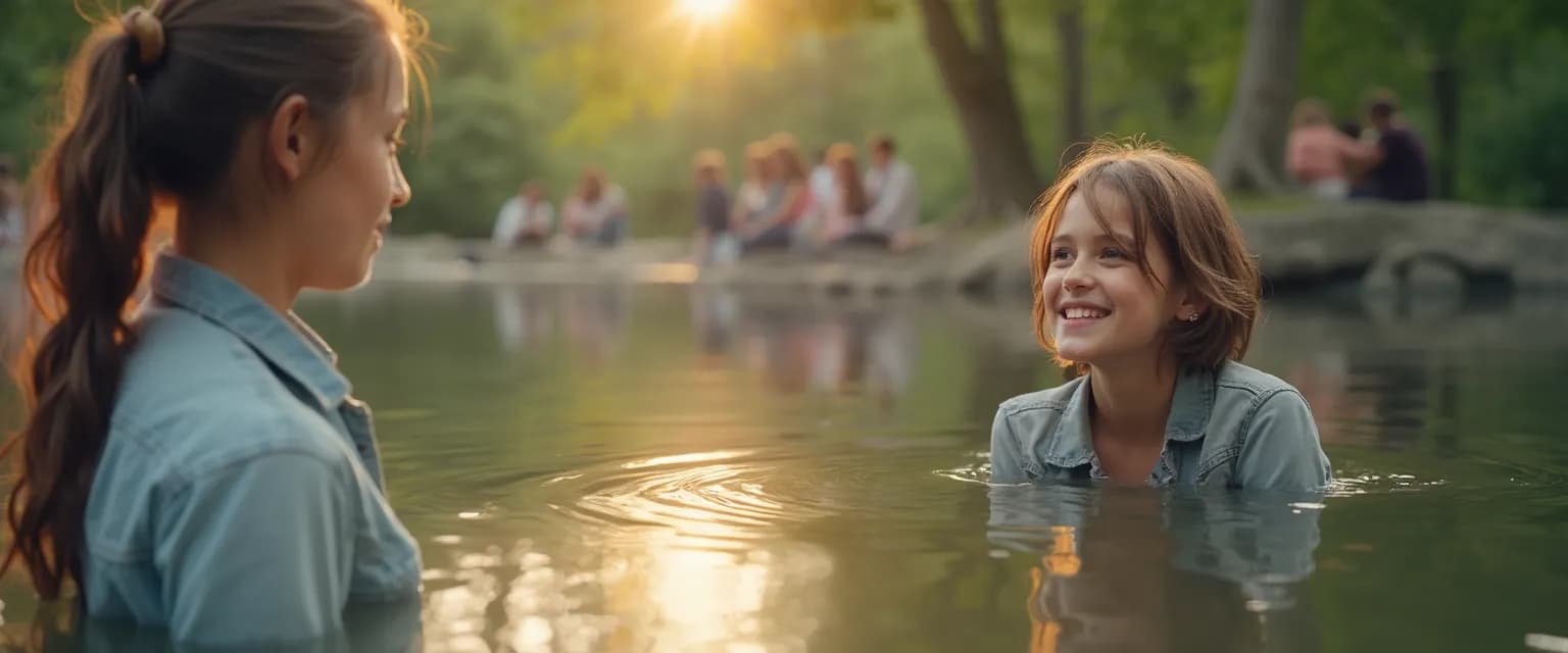 Person practicing self-awareness and empathy during conversation with supportive gestures