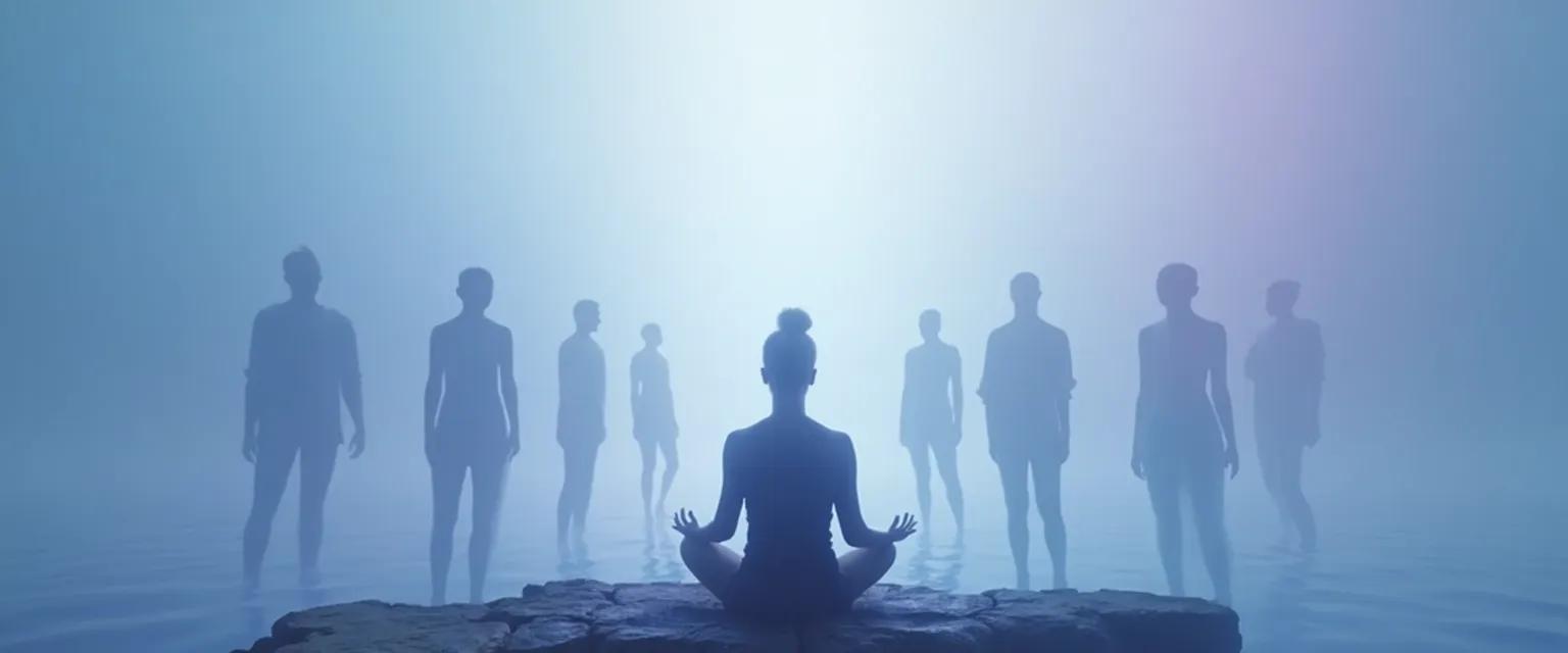 Person practicing unconventional life skills self awareness exercises without mirrors