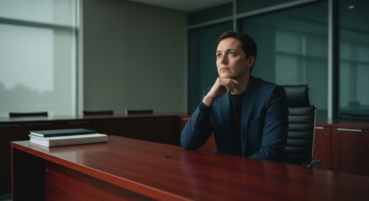 Professional reflecting on career growth showing connection between self awareness and success