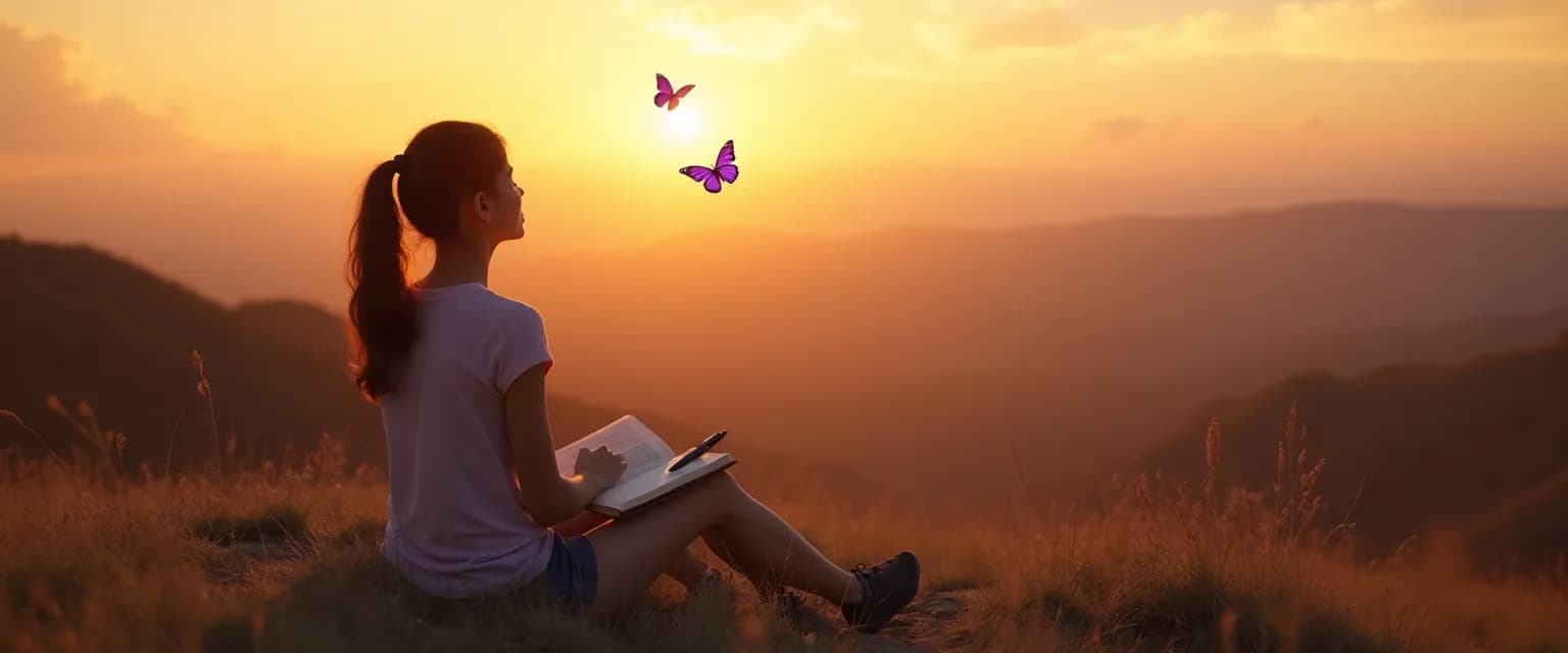 Young person finding new identity and passions after BTS breakup while keeping meaningful connections to fandom