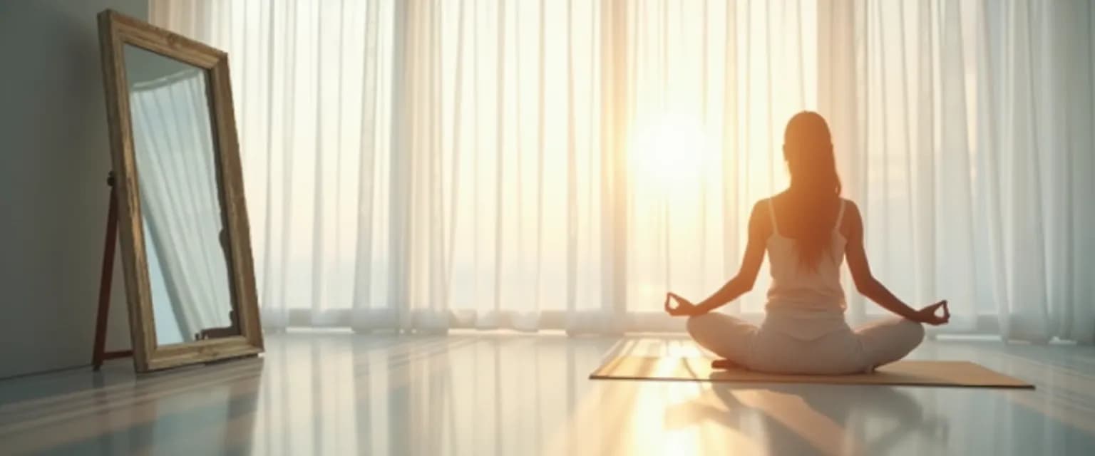 Person practicing daily exercises for deeper awareness of oneself