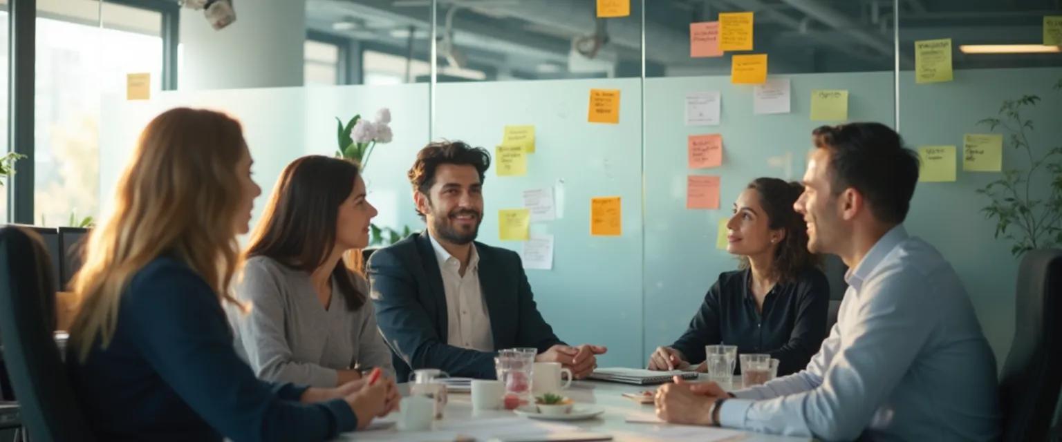 Team members engaging in corporate emotional intelligence training during regular workflow