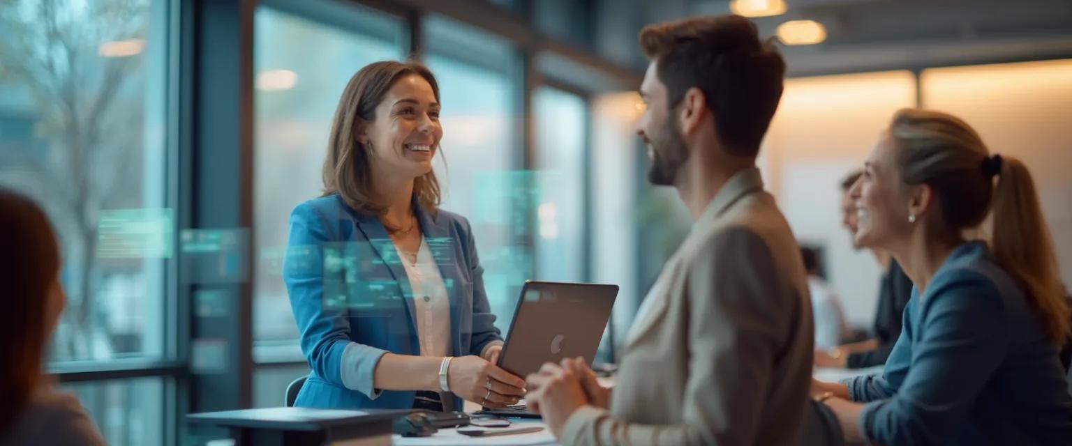 Human resources management application streamlining employee onboarding process