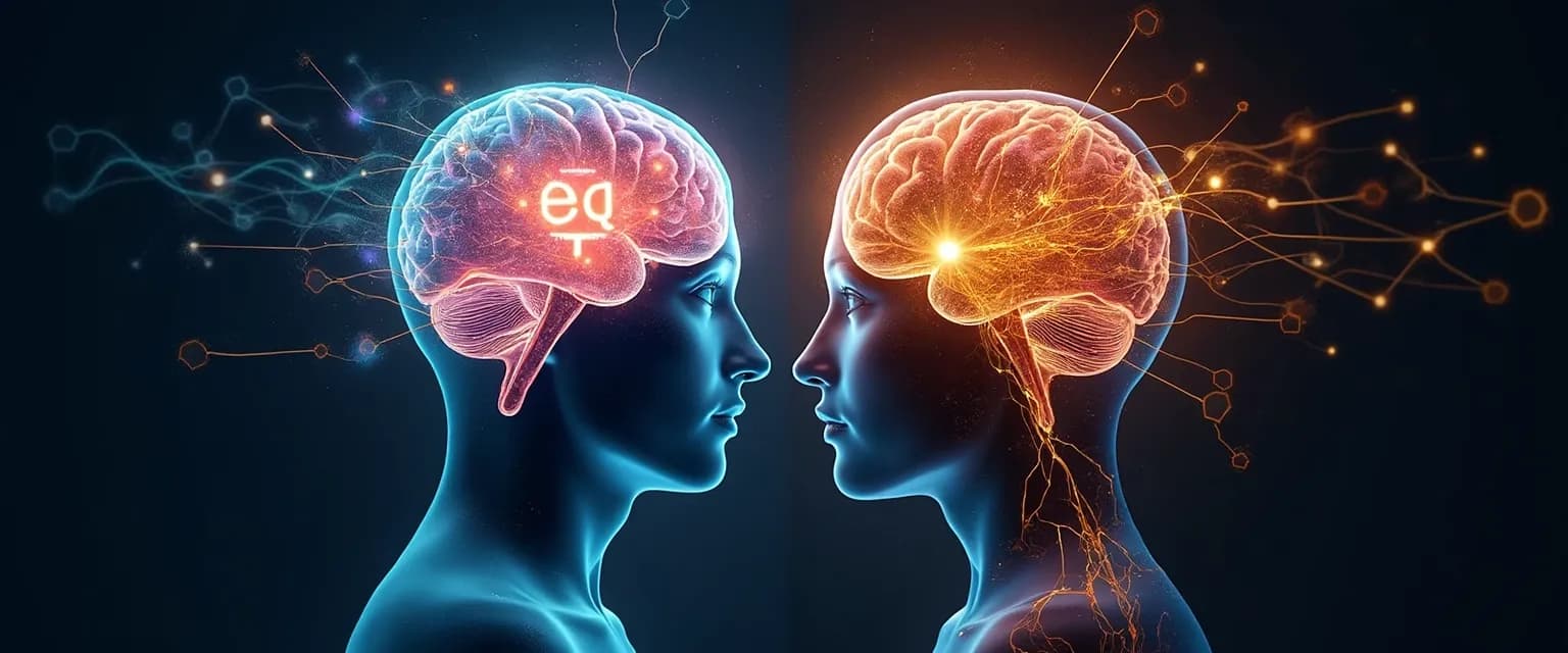 Diagram showing the relationship between intelligence and emotional intelligence in problem-solving scenarios