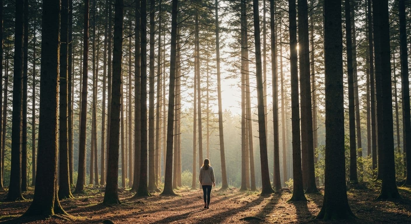 Person practicing self awareness self esteem and self development through mindful observation without overthinking