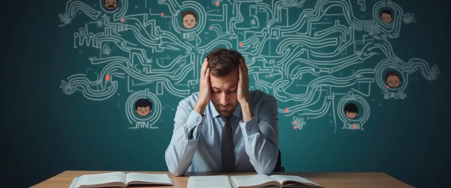 Manager developing emotional intelligence and leadership skills to overcome blind spots