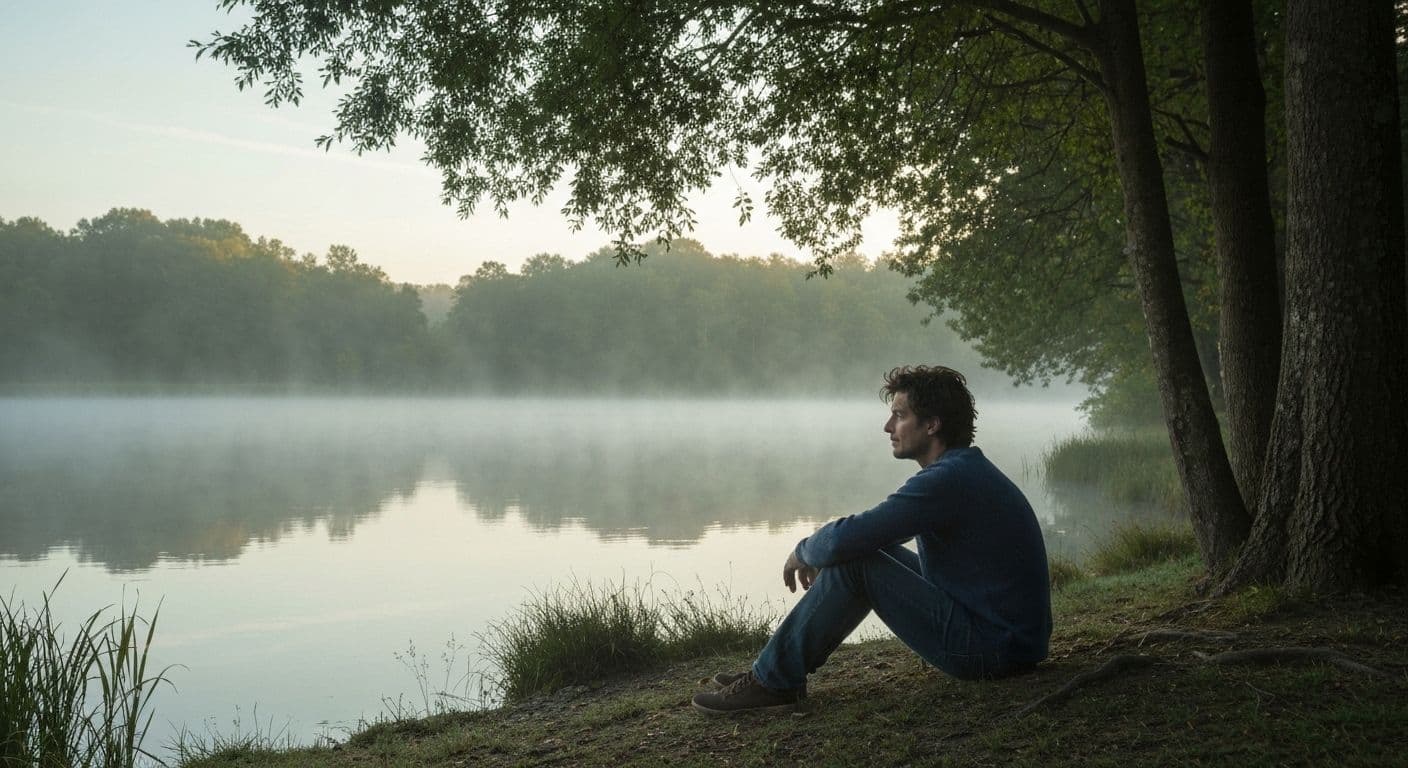 Person sitting peacefully alone by window practicing solitude post breakup for emotional healing