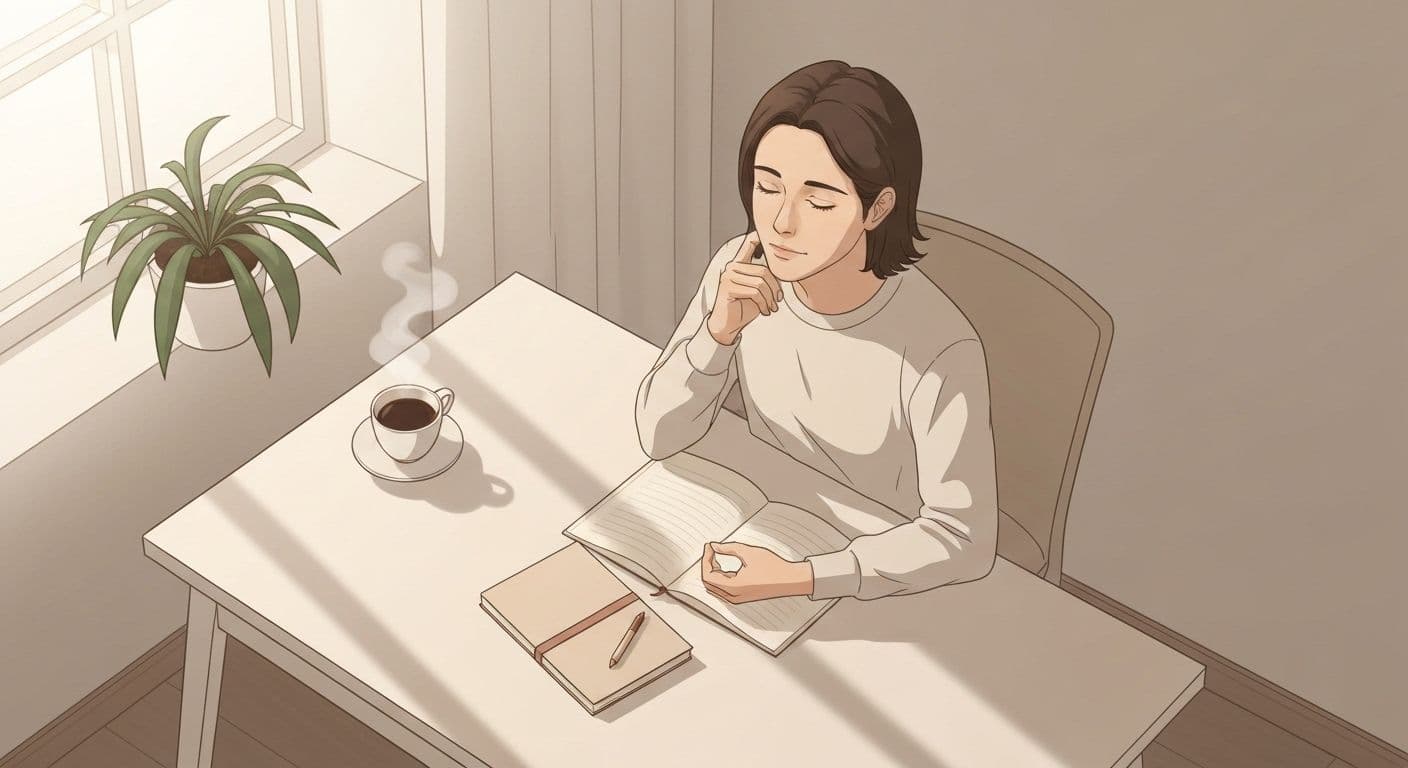 Professional practicing mindsmatter rituals at desk to boost workday productivity and reduce workplace stress